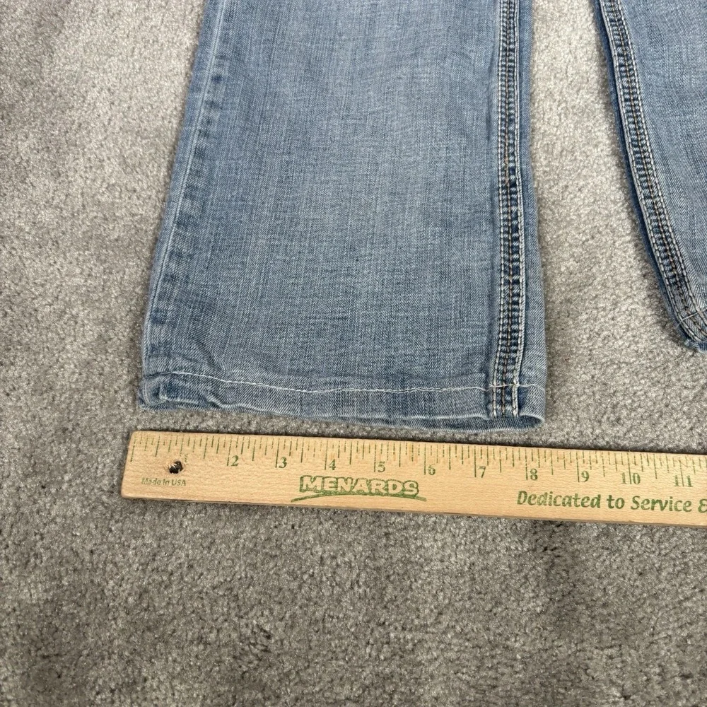 BKE Jake Jeans Mens 32x32 (Tag 32x34) Light Blue Denim Straight Leg Custom Hems